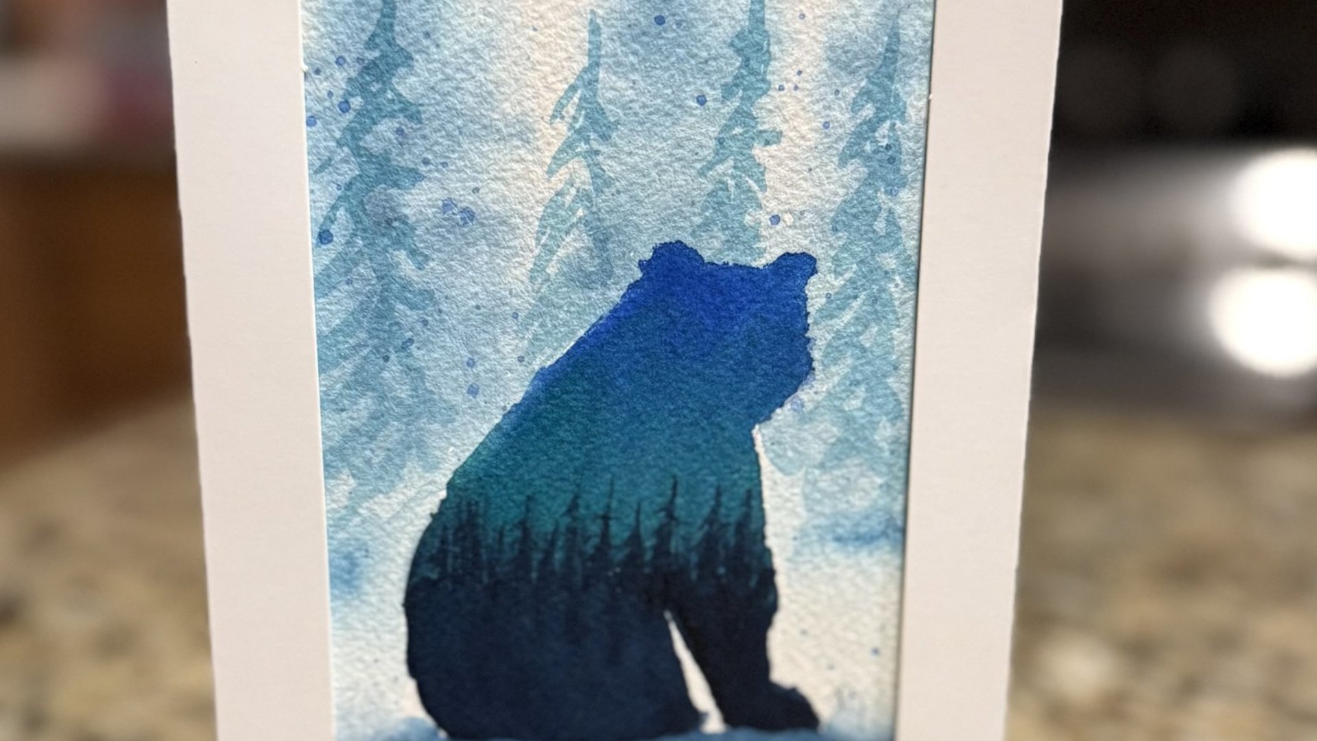 Bear Watercolor Card~Original
